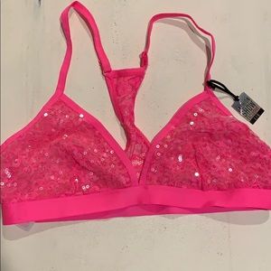 Victoria’s Secret hot pink with sequin bralette